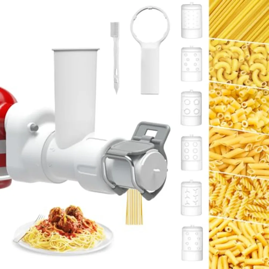 Насадка для приготовления пасты для миксеров KitchenAid с 6 различными формами для выдавливания пасты, прочная, для аксессуаров KitchenAid
Насадка для приготовления пасты для миксеров KitchenAid с 6 различными формами для выдавливания пасты, прочная, для аксессуаров KitchenAid