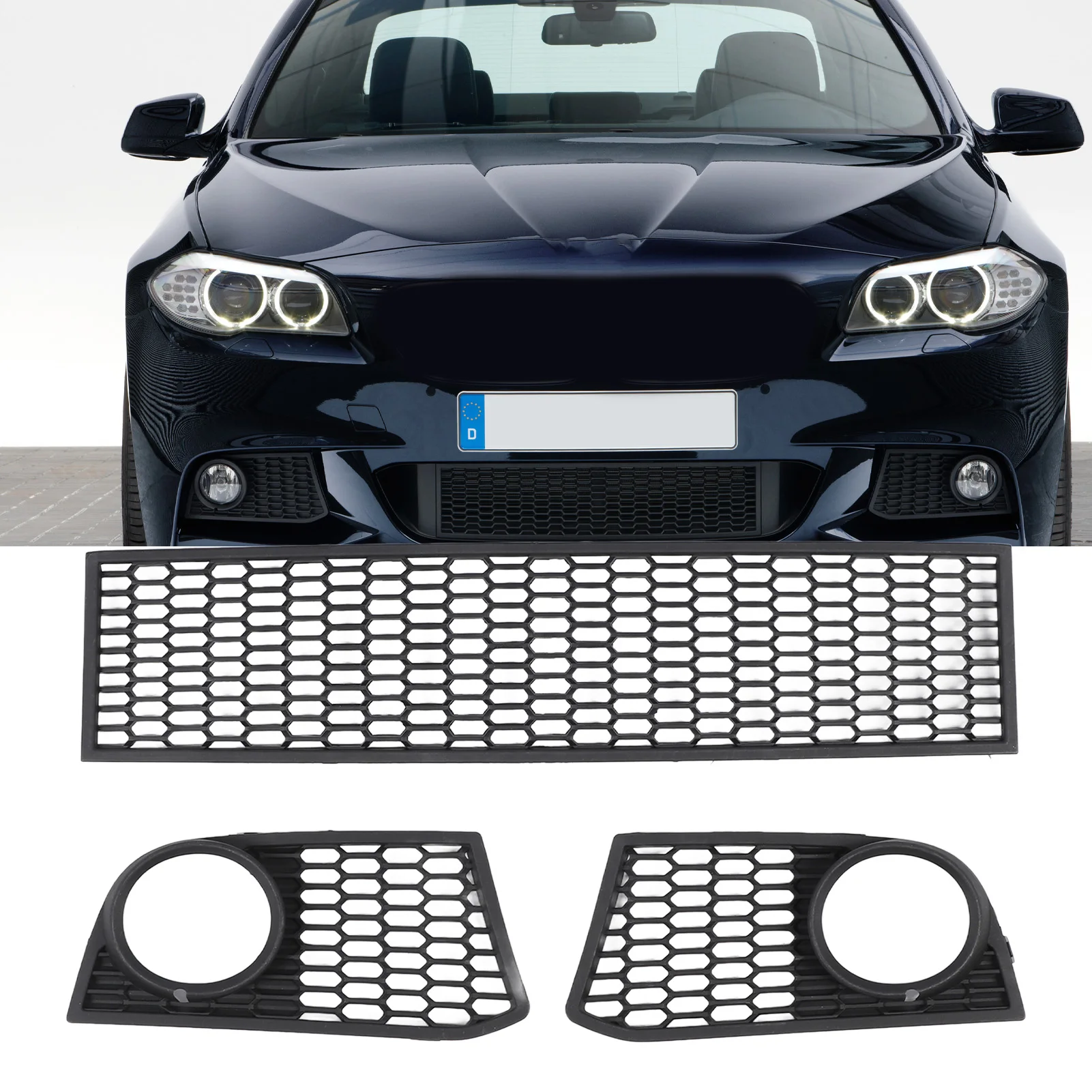 Front Bumper Center Lower Grille Fog Lamp Bezel Grille 51117903894 51117906197 51117906198 for BMW 5 Series F10 2011–2013
Front Bumper Center Lower Grille Fog Lamp Bezel Grille 51117903894 51117906197 51117906198 for BMW 5 Series F10 2011–2013