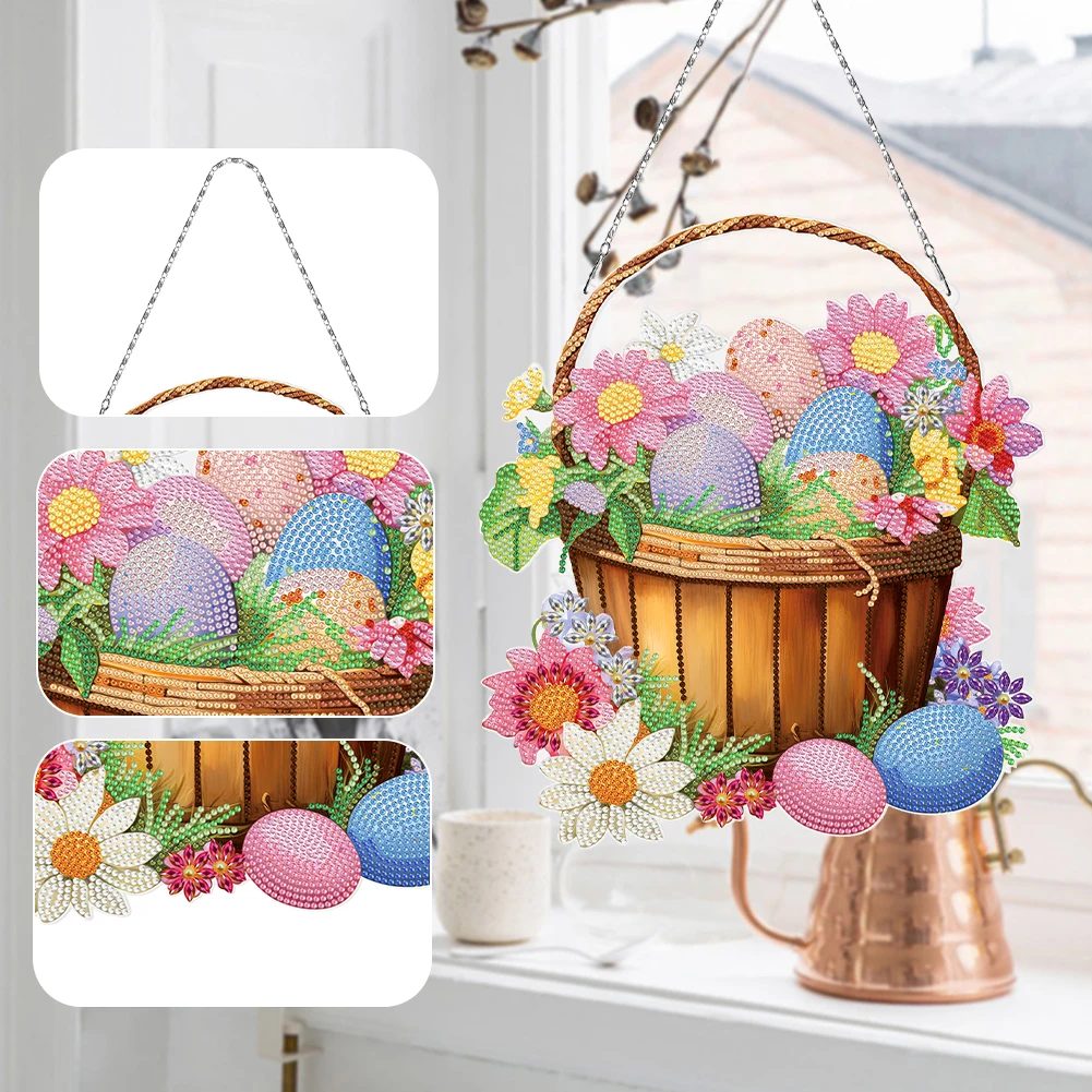 Classic Style Hanging Diamond Art Kits DIY Resin Diamond Painting Set with Rabbit Chicken Eggs Themes for Kids Room or Living Room Decor
Classic Style Hanging Diamond Art Kits DIY Resin Diamond Painting Set with Rabbit Chicken Eggs Themes for Kids Room or Living Room Decor