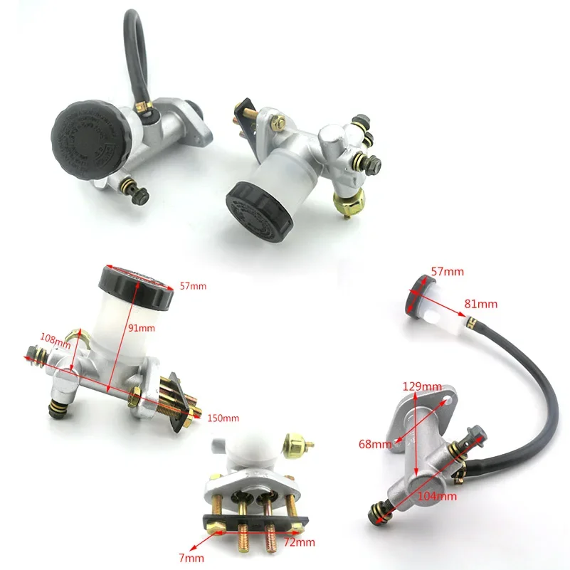 Disc brake master cylinder one drag three foot brake upper pump caliper 150-250cc ATV go kart beach bike brake pump hydraulic
Disc brake master cylinder one drag three foot brake upper pump caliper 150-250cc ATV go kart beach bike brake pump hydraulic
