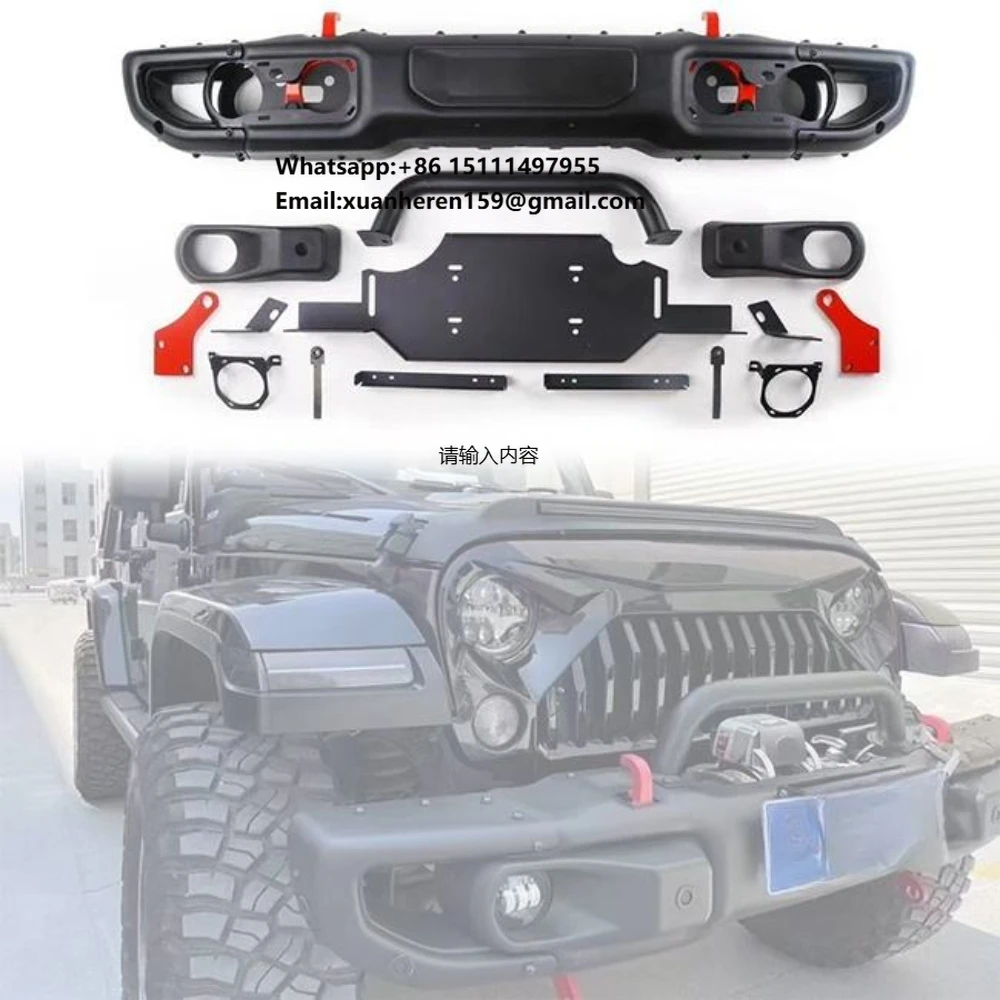 New 4x4 Car Offroad Accessories 10th Anniversary Steel Aluminum Front Bumper with Fog Light for for JK Upgrade to JL
New 4x4 Car Offroad Accessories 10th Anniversary Steel Aluminum Front Bumper with Fog Light for for JK Upgrade to JL