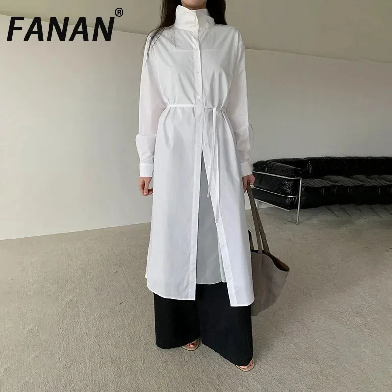FANAN темпераментный длинный плащ с воротником-стойкой для женщин, однобортный однобортный ветровка на шнуровке со сборкой на талии, новинка весны 2023 г.
FANAN темпераментный длинный плащ с воротником-стойкой для женщин, однобортный однобортный ветровка на шнуровке со сборкой на талии, новинка весны 2023 г.