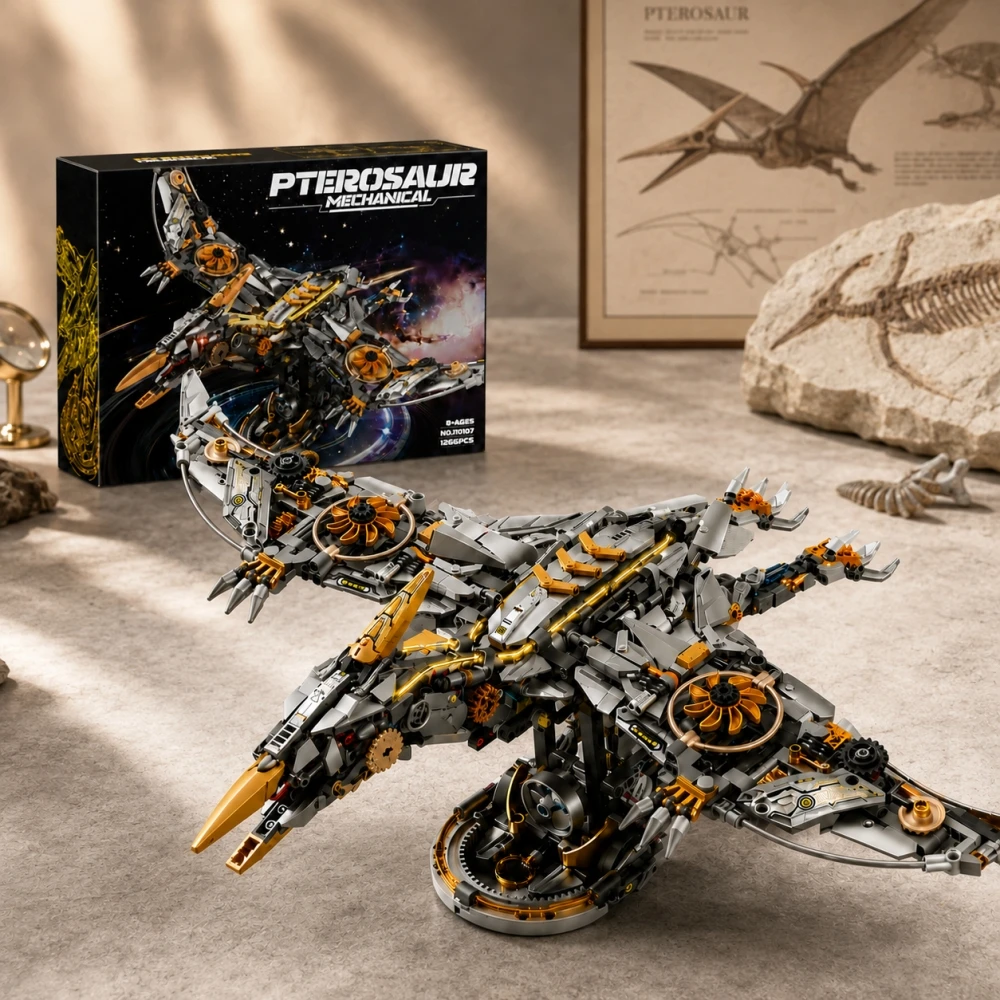 1266PCS Technical Mechanical Dinosaur Pterosaur Bricks Jurassic Gear Rotation Animal Linkage Light STEM Movie Decor Adult Gift
1266PCS Technical Mechanical Dinosaur Pterosaur Bricks Jurassic Gear Rotation Animal Linkage Light STEM Movie Decor Adult Gift