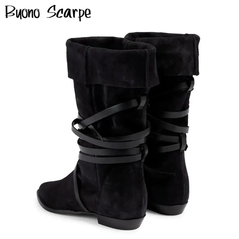 Genuine Cow Suede Leather Knee Boots Pleated Leather Belt Shoes Cross Tied Retro Cowboy Boots Handmade Designer Western Boots
Genuine Cow Suede Leather Knee Boots Pleated Leather Belt Shoes Cross Tied Retro Cowboy Boots Handmade Designer Western Boots