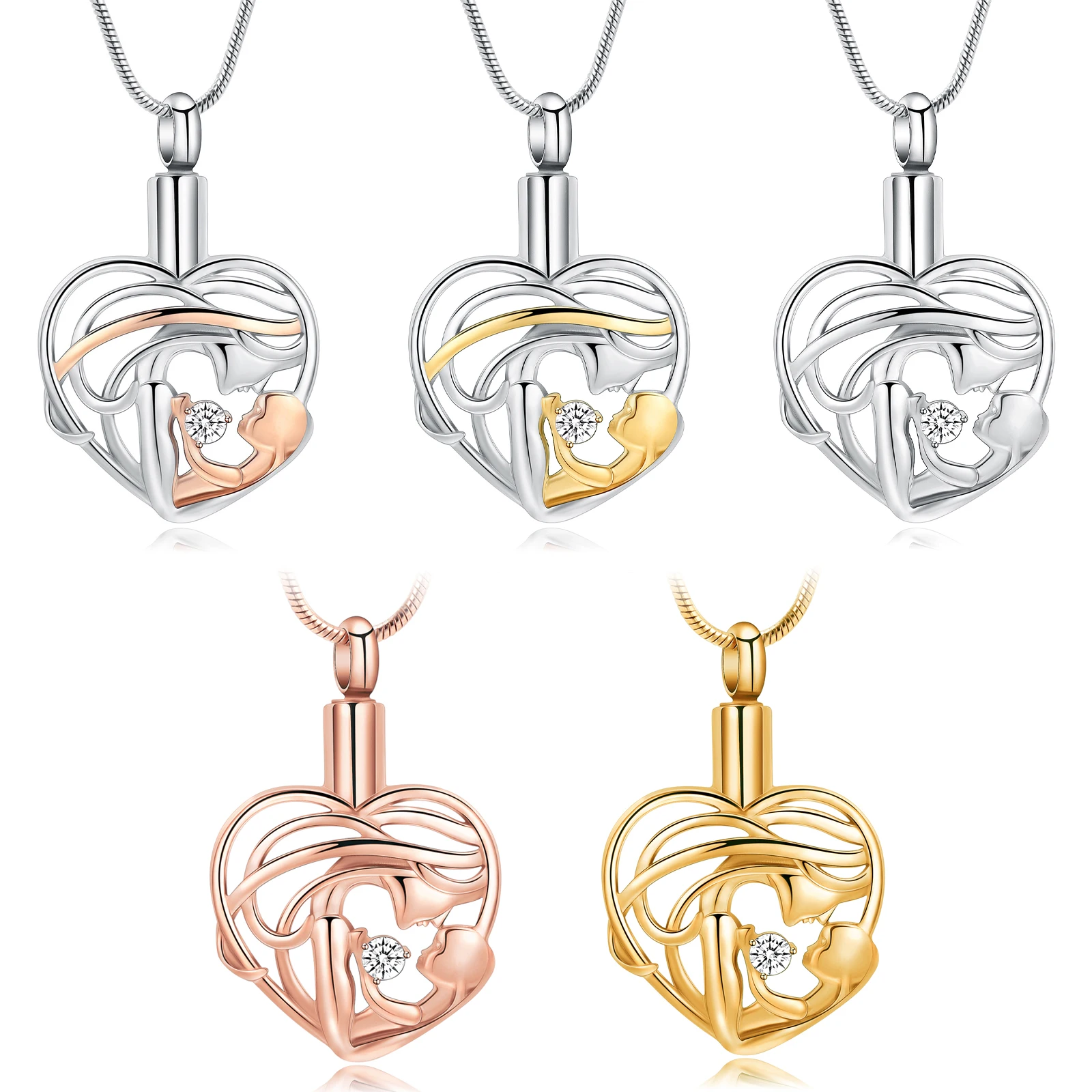 Urn Necklace for Ashes Heart Cremation Jewelry Stainless Steel Mother Child Memorial Keepsake Ashes Pendant for Men Women
Urn Necklace for Ashes Heart Cremation Jewelry Stainless Steel Mother Child Memorial Keepsake Ashes Pendant for Men Women