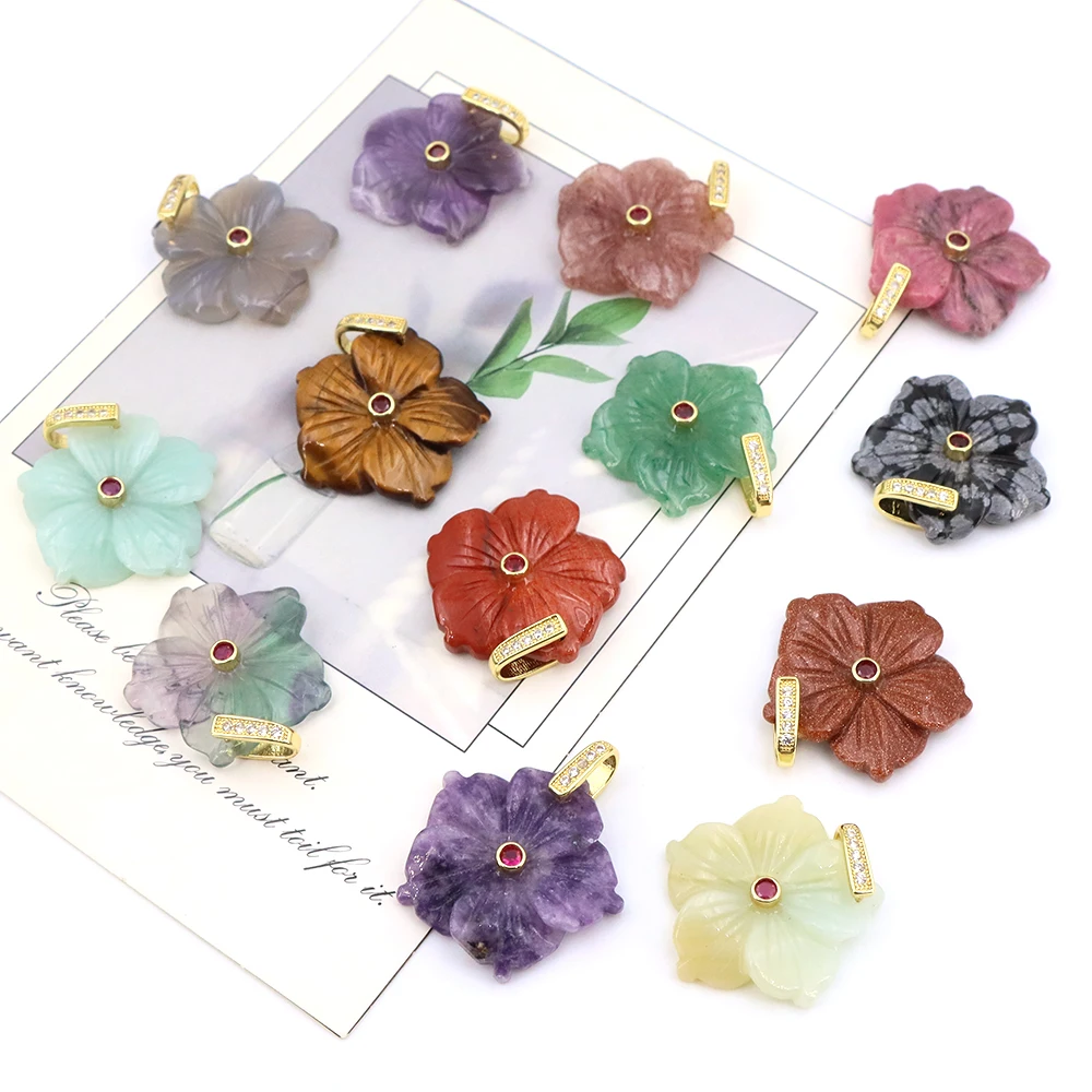 28mm Crystal Peach Blossom Pendant Natural Stone Flower Shape Handcrafted Gemstone Charm Trendy Floral Necklace Accessory Gift
28mm Crystal Peach Blossom Pendant Natural Stone Flower Shape Handcrafted Gemstone Charm Trendy Floral Necklace Accessory Gift