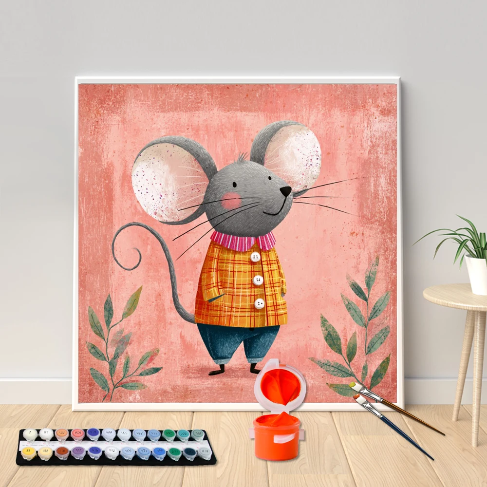 Painting By Numbers acrylic painting square canvas set The mouse in a checked shirt DIY hand-painted home decoration
Painting By Numbers acrylic painting square canvas set The mouse in a checked shirt DIY hand-painted home decoration