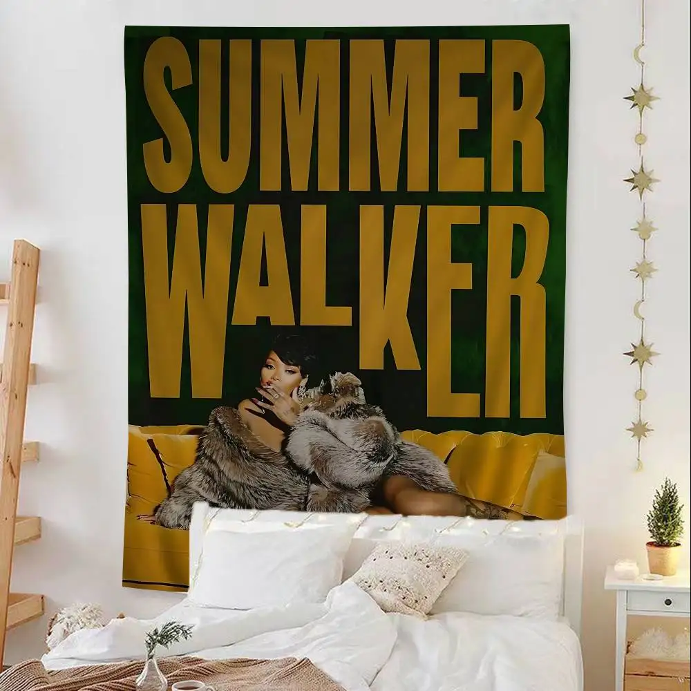 R&B Singer S-Summer Walker Anime Tapestry Hippie Flower Wall Carpets Dorm Decor Cheap Hippie Wall Hanging
R&B Singer S-Summer Walker Anime Tapestry Hippie Flower Wall Carpets Dorm Decor Cheap Hippie Wall Hanging