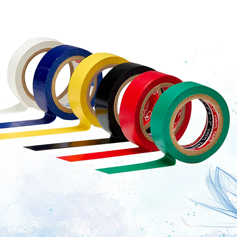 6PCS 10M PVC Electrical Insulation Tape Assorted Colors Waterproof Abrasion Resistant Flame Retardant High Voltage Cable Repair
6PCS 10M PVC Electrical Insulation Tape Assorted Colors Waterproof Abrasion Resistant Flame Retardant High Voltage Cable Repair