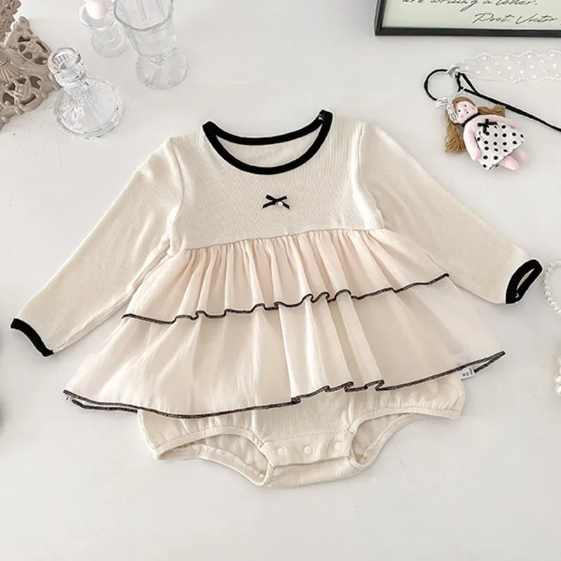2025 New Spring Toddler Baby Girl Romper Long Sleeved Cotton Mesh Splicing Newborn Baby Girl Jumpsuit 0-24M Children Clothes
2025 New Spring Toddler Baby Girl Romper Long Sleeved Cotton Mesh Splicing Newborn Baby Girl Jumpsuit 0-24M Children Clothes