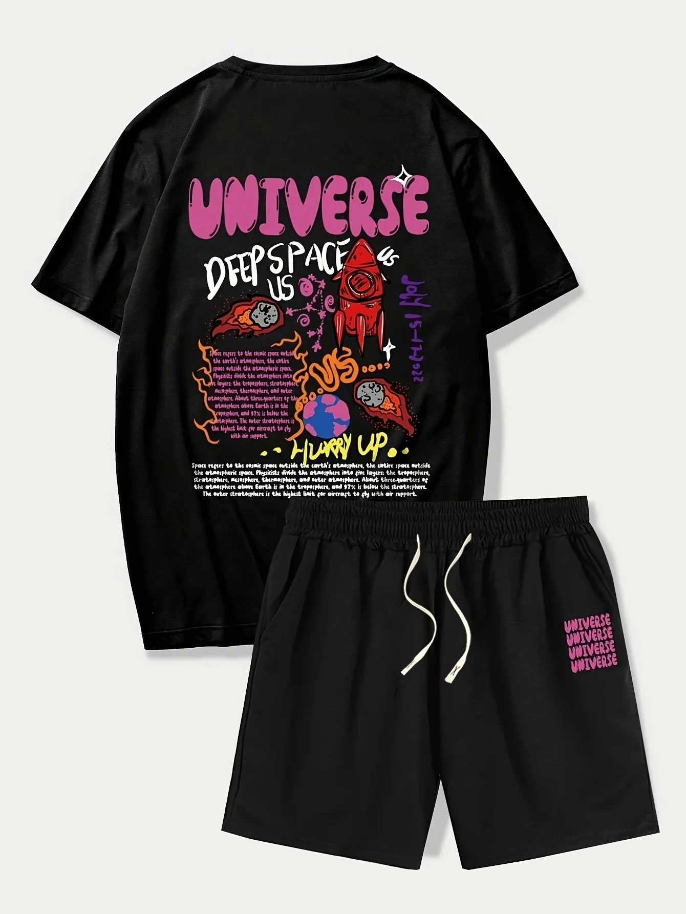 Fashionable summer men's personalized graffiti printed breathable round neck T-shirt shorts set outdoor street style clothing
Fashionable summer men's personalized graffiti printed breathable round neck T-shirt shorts set outdoor street style clothing