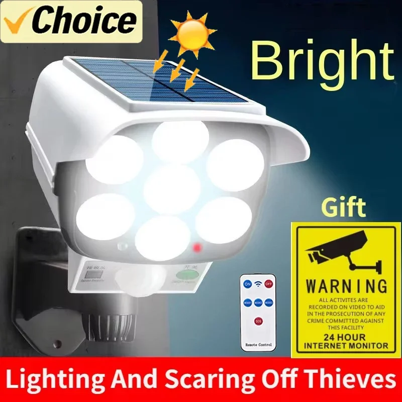 KDULIT Outdoor Solar Lights Motion Sensor 77 LED FloodLight Wireless Waterproof Dummy Fake Camera Courtyard Garage Street Light
KDULIT Outdoor Solar Lights Motion Sensor 77 LED FloodLight Wireless Waterproof Dummy Fake Camera Courtyard Garage Street Light
