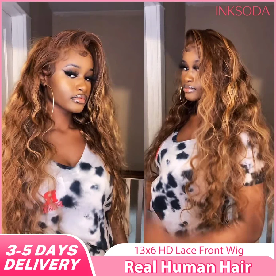 36 Inch Body Wave Human Hair Wigs Highlight 13X6 HD Lace Frontal Wig P4/27 Curly Front Wig Brown Ombre Colored Wigs Human Hair
36 Inch Body Wave Human Hair Wigs Highlight 13X6 HD Lace Frontal Wig P4/27 Curly Front Wig Brown Ombre Colored Wigs Human Hair