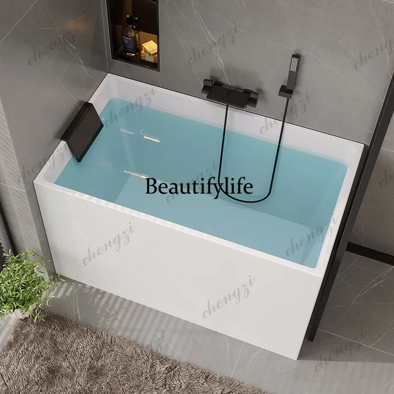 Japanese-style bathtub small apartment household acrylic constant temperature independent seated deep bubble square bathtub
Japanese-style bathtub small apartment household acrylic constant temperature independent seated deep bubble square bathtub