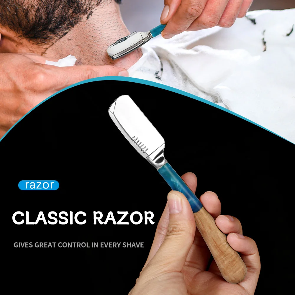 High-Quality Men's Razor, Vintage Manual Razor, Made of Resin and Zinc Alloy, Unisex, Suitable for Eyebrow Trimming, Beard Trimming, and Neck Shaving, for Home and Professional Use, Professional Hairdressing Tool | Metal Surface | Blade Not Included, Vale
High-Quality Men's Razor, Vintage Manual Razor, Made of Resin and Zinc Alloy, Unisex, Suitable for Eyebrow Trimming, Beard Trimming, and Neck Shaving, for Home and Professional Use, Professional Hairdressing Tool | Metal Surface | Blade Not Included, Vale