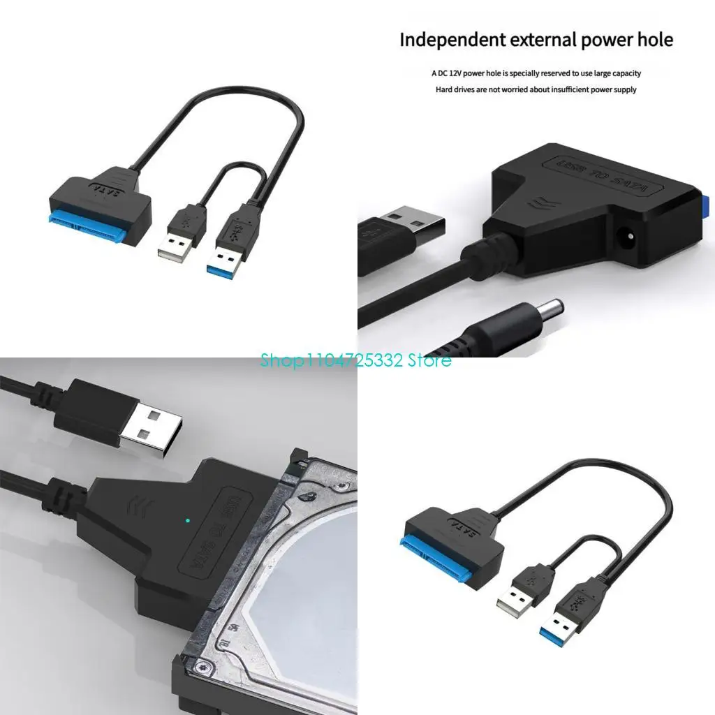 P5EA Fast Speed Double USB3.0 to Serial ATA Adapter Cable Build In Overcurrent Protections for 2.5/3.5in Desktop Hard Drive
P5EA Fast Speed Double USB3.0 to Serial ATA Adapter Cable Build In Overcurrent Protections for 2.5/3.5in Desktop Hard Drive