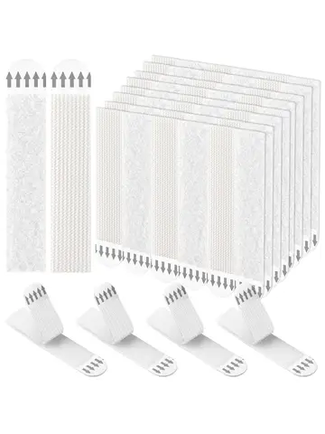 12 Pairs Picture Mounting Strips Poster Strips Picture Mounting Strips Adhesive Hook and Loop Tape for Wall Room Decor Frames