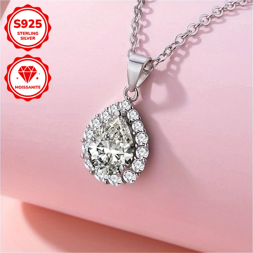 1pc 1.25Carat A Simple Design 925 Sterling Silver Pendant Necklace Inlaid with Moissanite, Stylish and Versatile.
1pc 1.25Carat A Simple Design 925 Sterling Silver Pendant Necklace Inlaid with Moissanite, Stylish and Versatile.