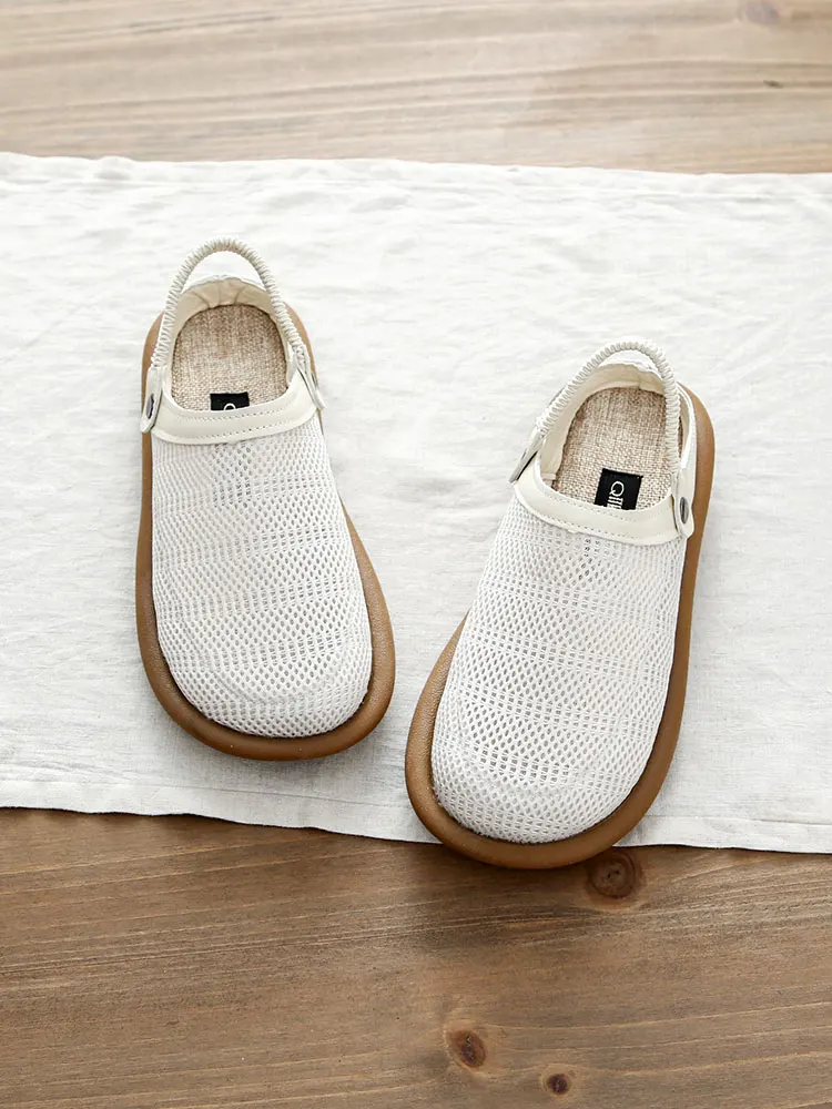 Breathable Hollow out Flat Bottom Big Head Sandals Cotton Linen Retro Style Absorb Sweat Mesh Surface Shoes for Young Women
Breathable Hollow out Flat Bottom Big Head Sandals Cotton Linen Retro Style Absorb Sweat Mesh Surface Shoes for Young Women