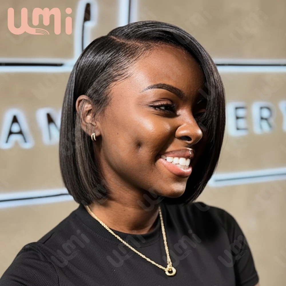 Umi 13x4 HD bone straight short bob Swiss Transparent Lace Front wig 220% Density 100% Human Hair 10-16 inch pre pluck Hairline
Umi 13x4 HD bone straight short bob Swiss Transparent Lace Front wig 220% Density 100% Human Hair 10-16 inch pre pluck Hairline