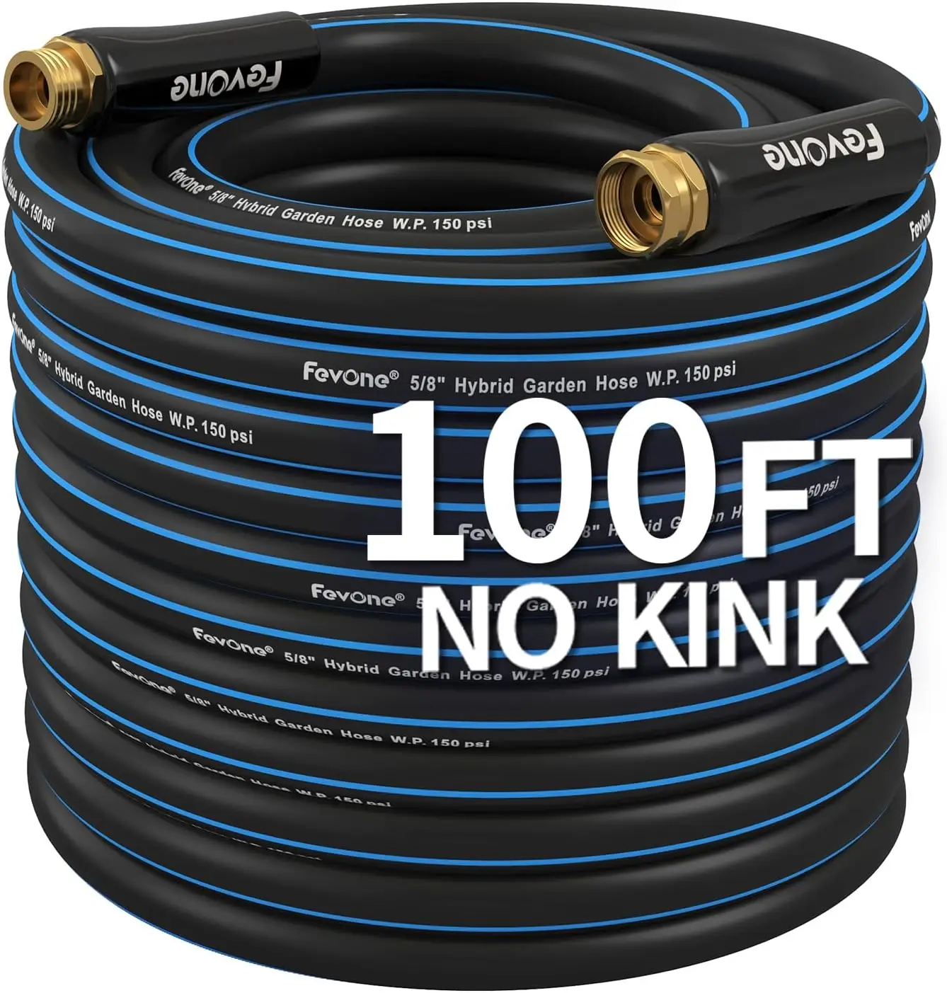 100 ft Garden Hose Non Kinking, Flexible Water Hose, Heavy Duty Hybrid Polymer, 5/8 Inner Diameter Hose, 3/4 Brass Fittings
100 ft Garden Hose Non Kinking, Flexible Water Hose, Heavy Duty Hybrid Polymer, 5/8 Inner Diameter Hose, 3/4 Brass Fittings