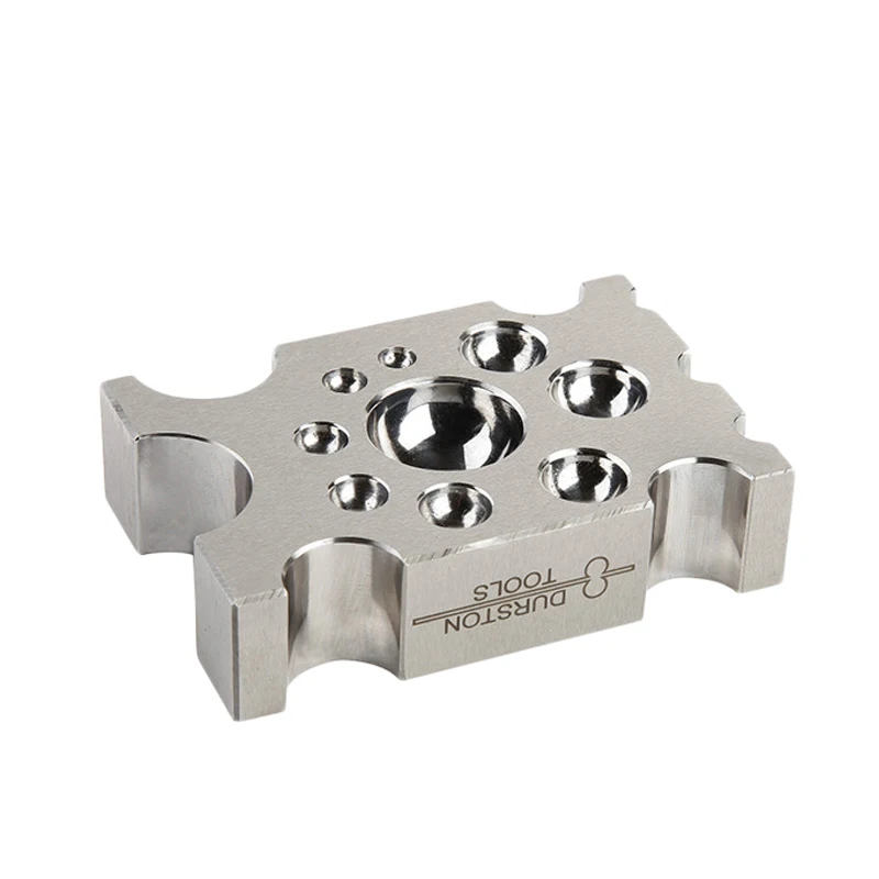 Durston 14 Half Spheres & 8 Half Cut-outs Hardened Polished Tool Steel Dapping & Forming Blocks for Jewelry Making Metal Forming
Durston 14 Half Spheres & 8 Half Cut-outs Hardened Polished Tool Steel Dapping & Forming Blocks for Jewelry Making Metal Forming