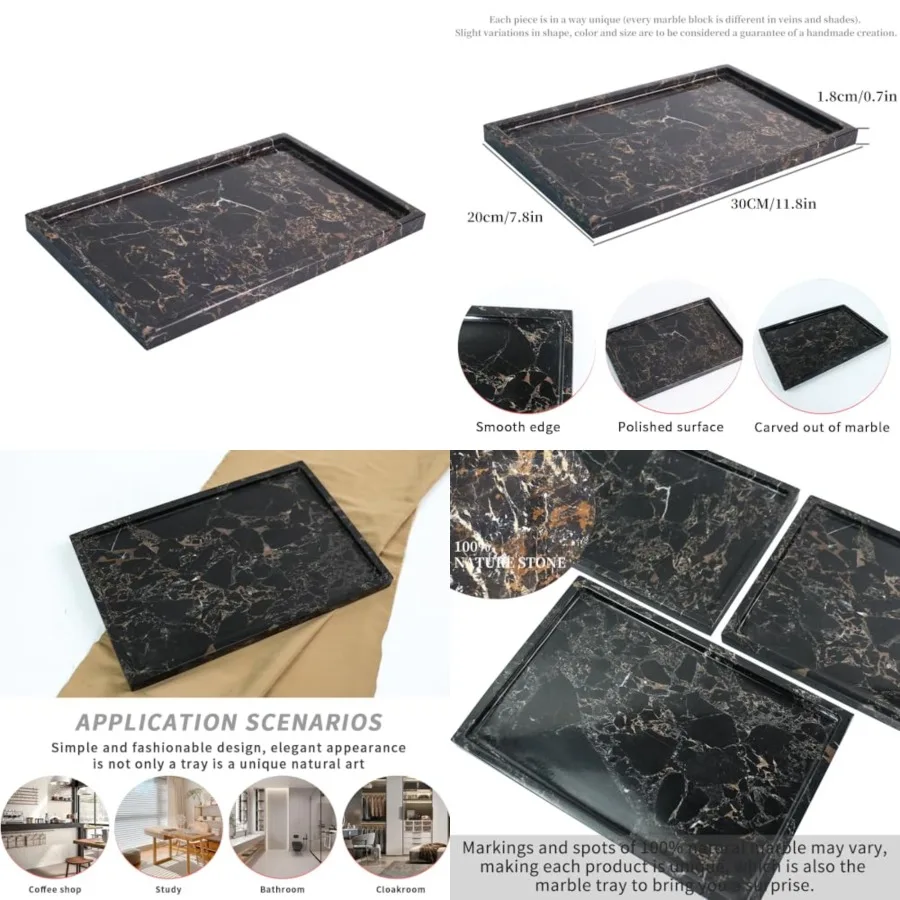 100% Natural Marble Serving Tray Luxury Calaccata Viola Marble Storage Tray for Home Decor Stone Tray for Bathroom/Kitchen/Vani
100% Natural Marble Serving Tray Luxury Calaccata Viola Marble Storage Tray for Home Decor Stone Tray for Bathroom/Kitchen/Vani