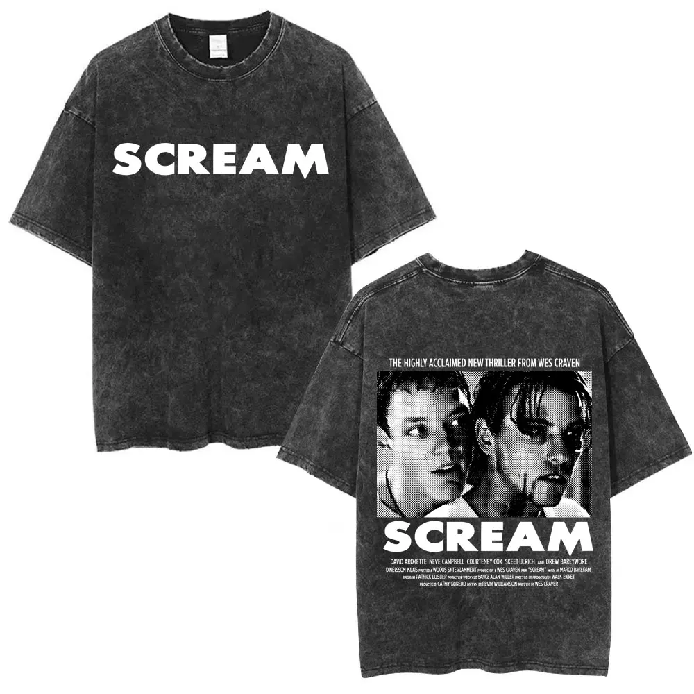 Washed Vintage Horror Movie Scream Billy Loomis Graphic T-shirt Men Women Fashion Oversized T Shirt Men's Casual Cotton T-shirts
Washed Vintage Horror Movie Scream Billy Loomis Graphic T-shirt Men Women Fashion Oversized T Shirt Men's Casual Cotton T-shirts