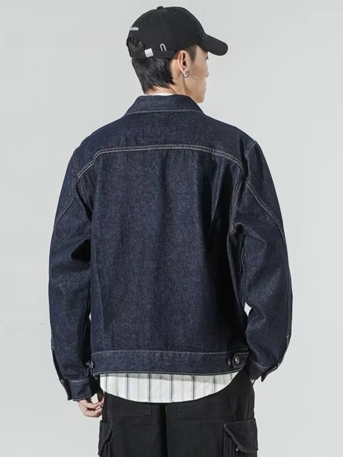 Fall Winter Loose Casual Men's Denim Jaet Trendy Workwear American Retro Sle Faion Outerwear with Multiple kets
Fall Winter Loose Casual Men's Denim Jaet Trendy Workwear American Retro Sle Faion Outerwear with Multiple kets