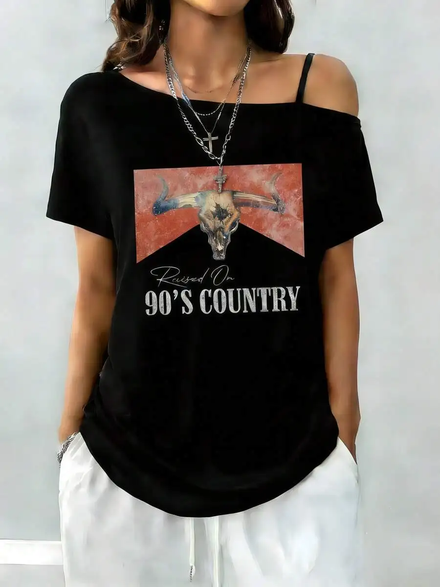 One Shoulder Summer Top For Women Polyester Knit Casual Streetwear
One Shoulder Summer Top For Women Polyester Knit Casual Streetwear