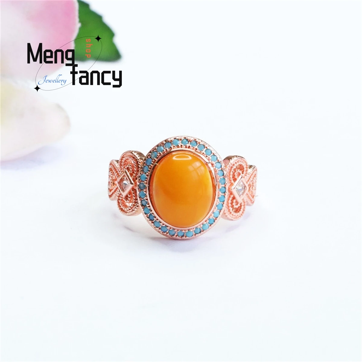 Natural Honey Wax Full of Chicken Oil Yellow Amber Ring Set Simple Generous Personality Retro Fashion Charm Women Couple Jewelry
Natural Honey Wax Full of Chicken Oil Yellow Amber Ring Set Simple Generous Personality Retro Fashion Charm Women Couple Jewelry