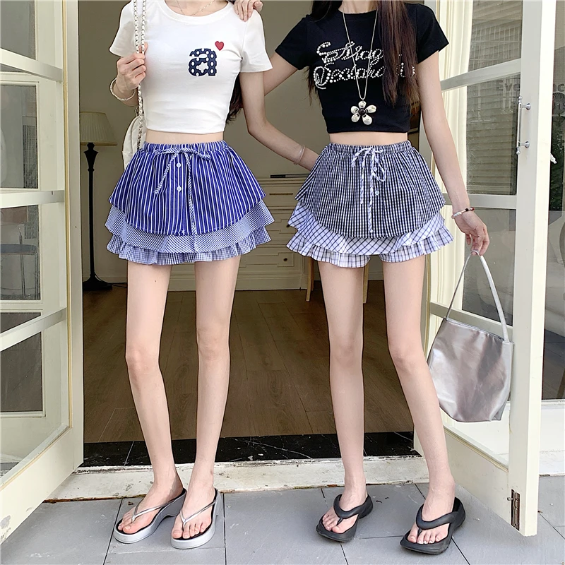 Новая летняя клетчатая мини-юбка трапециевидной формы, женская весенне-осенняя короткая юбка с торт, дизайн Sensation, популярная полуюбка для девочек, милая
Новая летняя клетчатая мини-юбка трапециевидной формы, женская весенне-осенняя короткая юбка с торт, дизайн Sensation, популярная полуюбка для девочек, милая