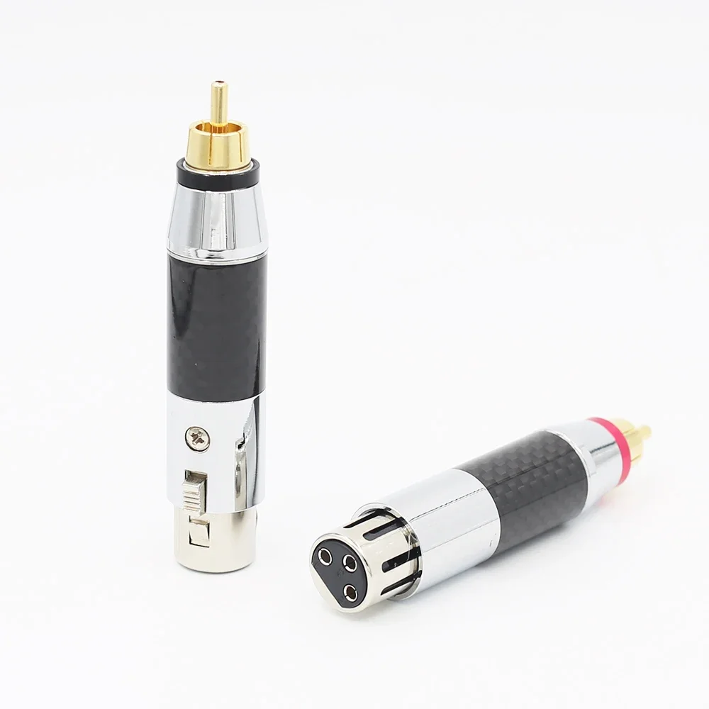 HI-END Carbon Fiber Rhodium plated XLR to RCA adapter RCA male to XLR male female adapter XLR to RCA Female Male Plug Adapter
HI-END Carbon Fiber Rhodium plated XLR to RCA adapter RCA male to XLR male female adapter XLR to RCA Female Male Plug Adapter