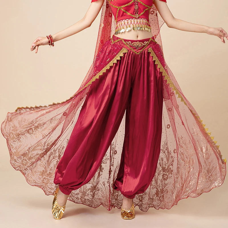 Women's Belly Dance Harem Pants Indian Dance Lantern Pants Halloween Stage Performance Costumes Women Trousers Without Top
Women's Belly Dance Harem Pants Indian Dance Lantern Pants Halloween Stage Performance Costumes Women Trousers Without Top
