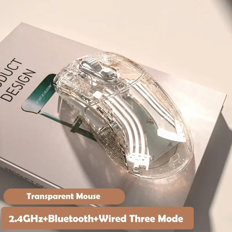 RGB Backlit Transparent Mouse Type-C Wired Bluetooth 2.4GHz Wireless Mouse 2400/7400dpi Max Tablets Mobile Laptop PC Mice
RGB Backlit Transparent Mouse Type-C Wired Bluetooth 2.4GHz Wireless Mouse 2400/7400dpi Max Tablets Mobile Laptop PC Mice