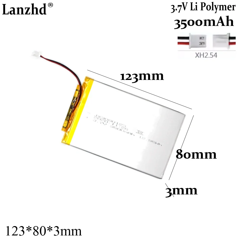 3.7V polymer lithium battery For Tablet computer battery 3080123 3500mAh Ultra-thin polymer battery
3.7V polymer lithium battery For Tablet computer battery 3080123 3500mAh Ultra-thin polymer battery
