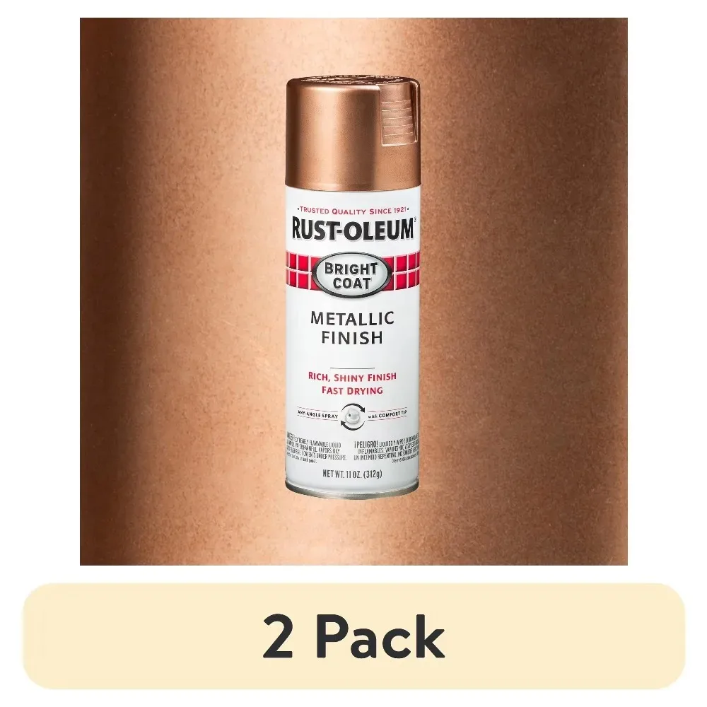 (2 pack) Rose Gold, Rust-Oleum Stops Rust Bright Coat Metallic Spray Paint-344733, 11 oz
(2 pack) Rose Gold, Rust-Oleum Stops Rust Bright Coat Metallic Spray Paint-344733, 11 oz
