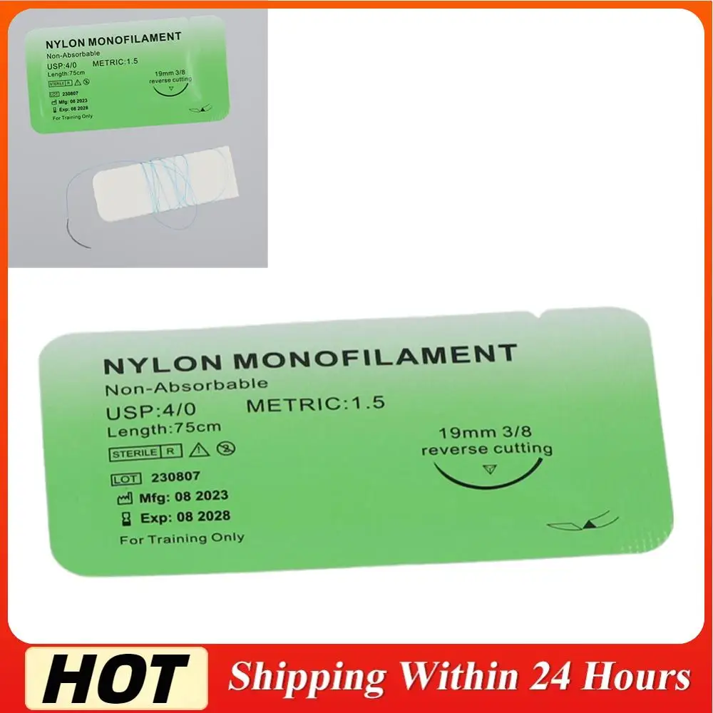 4/0 Medical Monofilament Thread Nylon Silk Surgical Simulation Suture Non-injured for Medical Students Education
4/0 Medical Monofilament Thread Nylon Silk Surgical Simulation Suture Non-injured for Medical Students Education