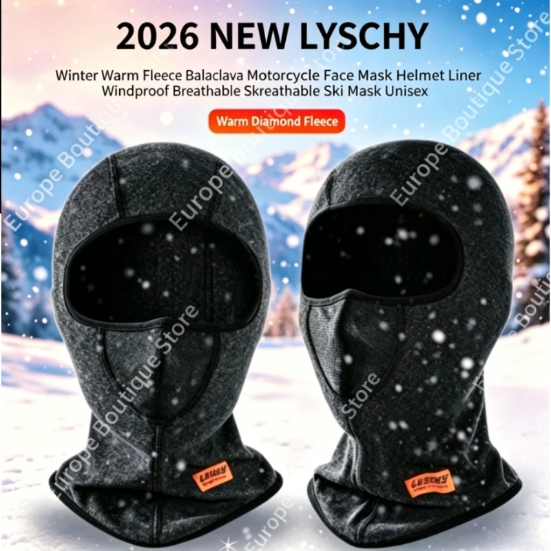 2026 NEW LYSCHY Winter Warm Fleece Balaclava Motorcycle Face Mask Helmet Liner Windproof Breathable Ski Mask Unisex
2026 NEW LYSCHY Winter Warm Fleece Balaclava Motorcycle Face Mask Helmet Liner Windproof Breathable Ski Mask Unisex