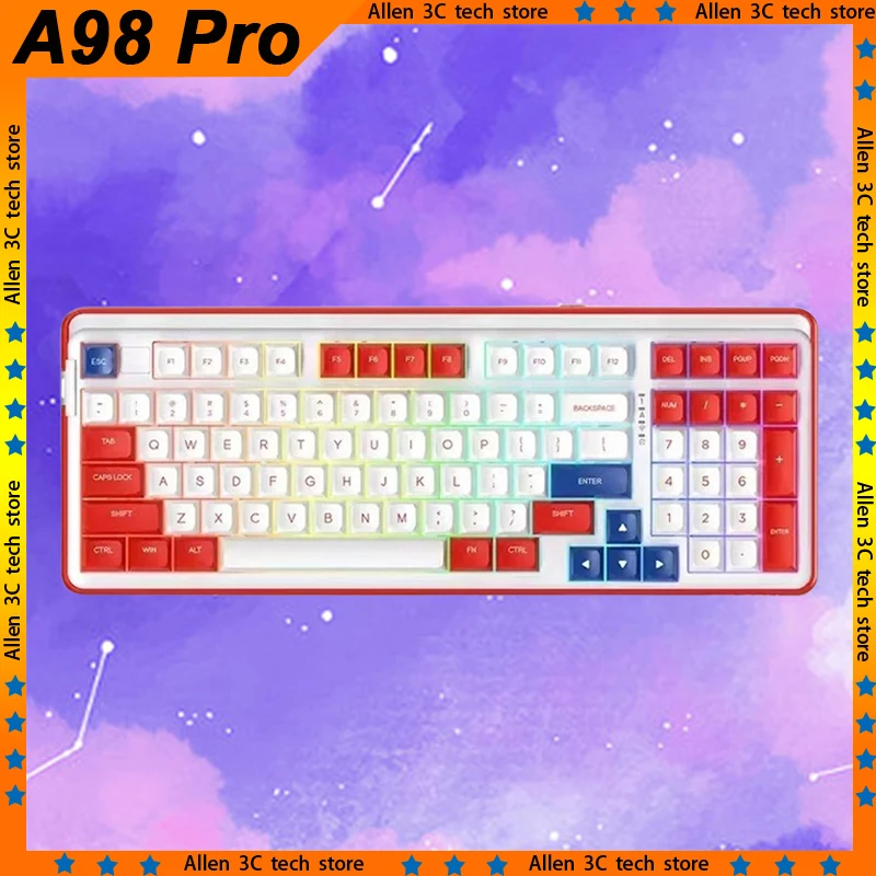 Dareu A98 Pro Mechanical Keyboard Tri-Mode Customization Wireless Bluetooth RGB Backlight PBT Keycap 4800mah PC Gaming Keyboard
Dareu A98 Pro Mechanical Keyboard Tri-Mode Customization Wireless Bluetooth RGB Backlight PBT Keycap 4800mah PC Gaming Keyboard
