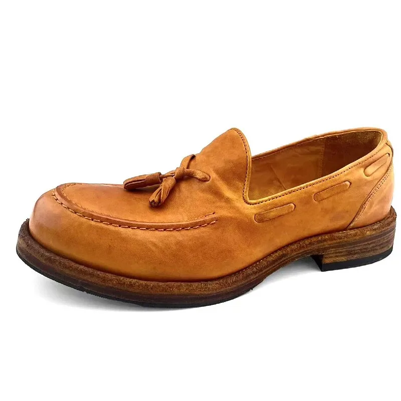 Luxury Designer Cowhide Shoes Men's Loafers Washed Casual Genuine Leather Dress Office Spring Autumn Moccasins Male Work Shoes
Luxury Designer Cowhide Shoes Men's Loafers Washed Casual Genuine Leather Dress Office Spring Autumn Moccasins Male Work Shoes