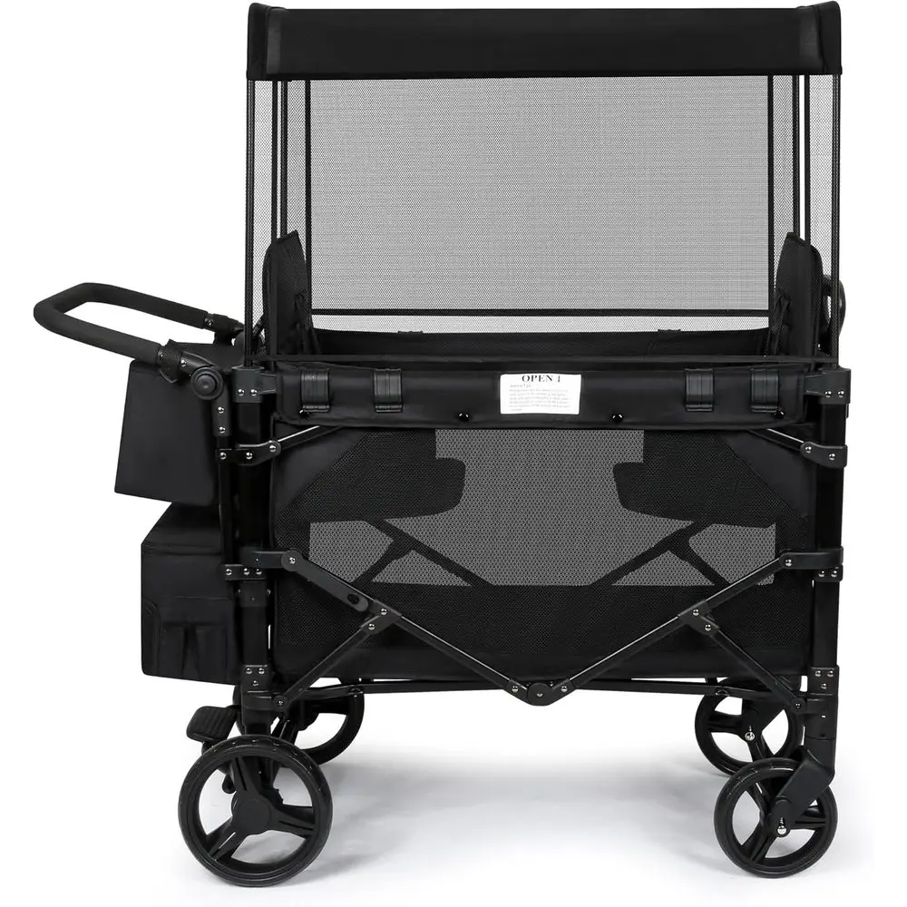 Double Stroller with High Seat, 5-Point Harness, All-Terrain Capability, Parent Organizer, Shoulder Bag, and Adjustable Handleba
Double Stroller with High Seat, 5-Point Harness, All-Terrain Capability, Parent Organizer, Shoulder Bag, and Adjustable Handleba