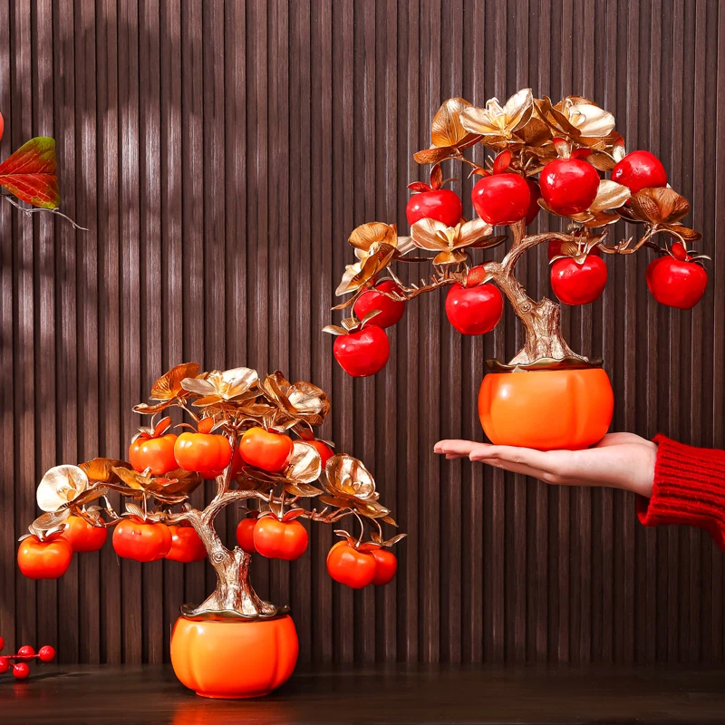 Chinese New Year living room decoration, wealth fruit, fortune bucket, persimmon ornaments
Chinese New Year living room decoration, wealth fruit, fortune bucket, persimmon ornaments