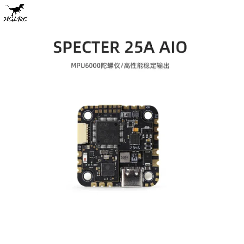 HGLRC SPECTER 25A AIO MPU6000 F722 Flight Controller 25A 4in1 ESC 3-6S LiPo 25.5x25.5mm for FPV Drone DIY Parts
HGLRC SPECTER 25A AIO MPU6000 F722 Flight Controller 25A 4in1 ESC 3-6S LiPo 25.5x25.5mm for FPV Drone DIY Parts