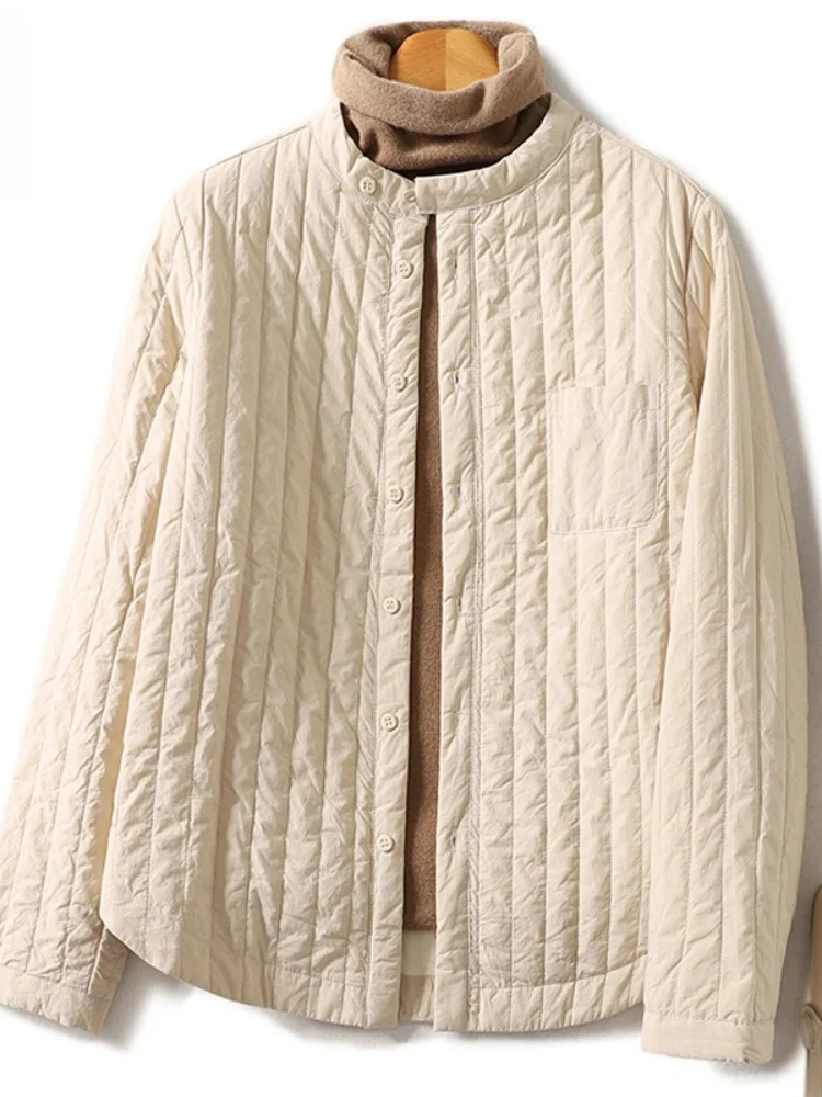 Artistic Pure Color Cotton irt Women's Casual Thin Cotton Winter Jaet Slimming ort Outerwear Simple Design Commute Sle
Artistic Pure Color Cotton irt Women's Casual Thin Cotton Winter Jaet Slimming ort Outerwear Simple Design Commute Sle