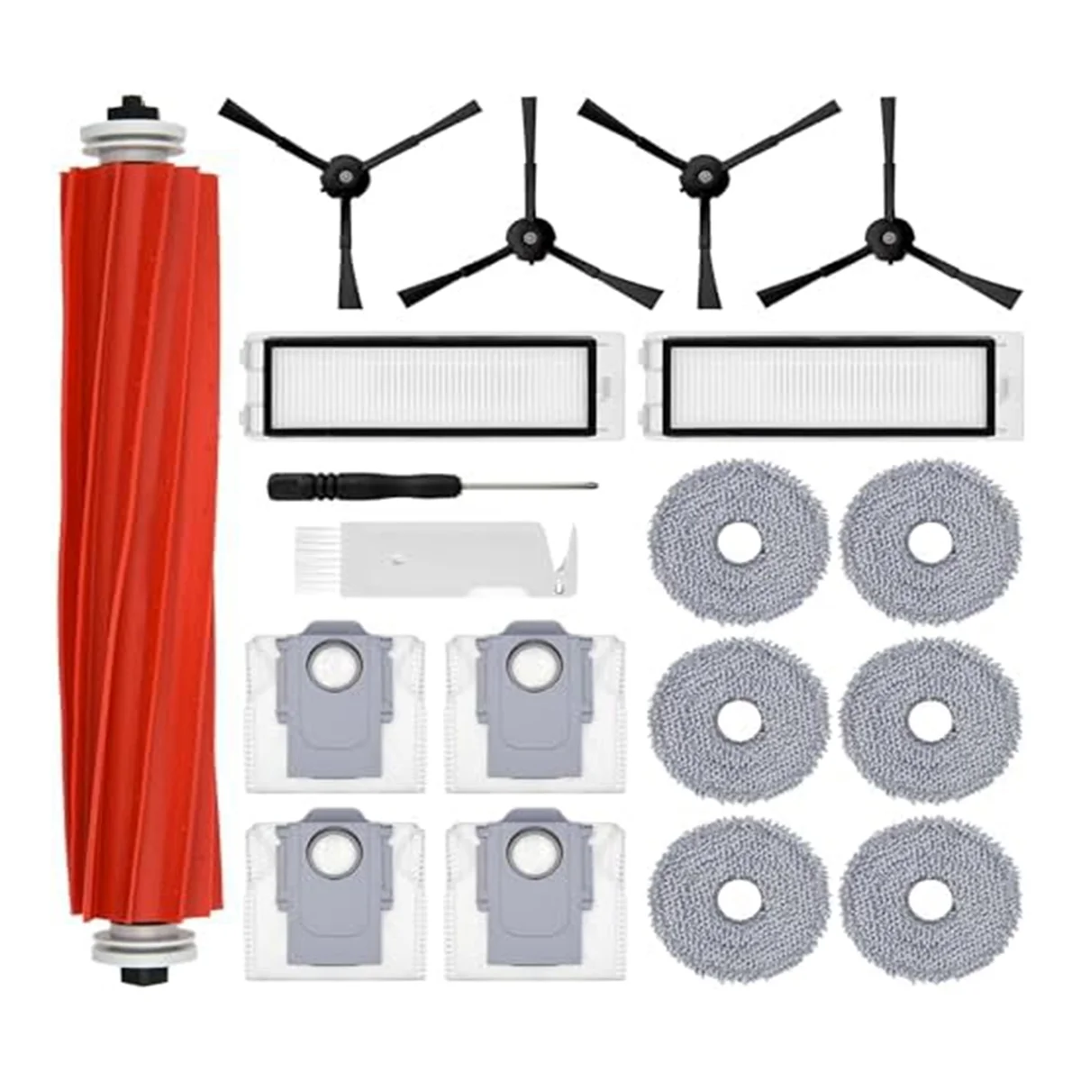 Vacuum cleaner accessoriesAccessory Set for Q Robot Vacuum CleanerDust BagsMain Roller Brush Side BrushesFiltersMop
Vacuum cleaner accessoriesAccessory Set for Q Robot Vacuum CleanerDust BagsMain Roller Brush Side BrushesFiltersMop