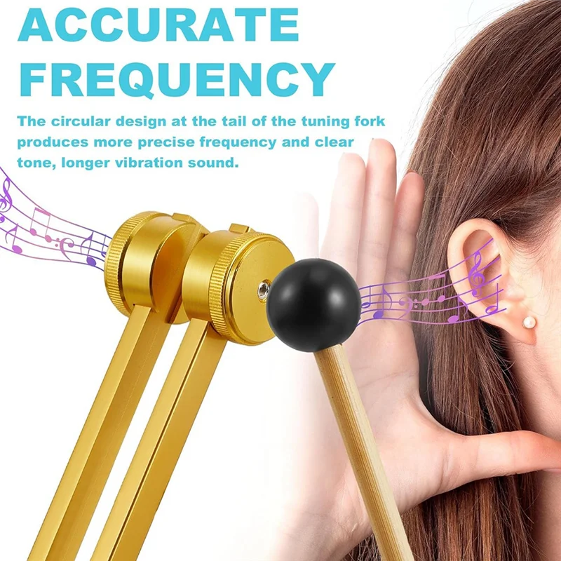 1Set Tuning Fork Set,Tuning Forks For Healing Chakra,Sound Therapy,Keep Body,Mind And Spirit In Perfect Harmony-AT20