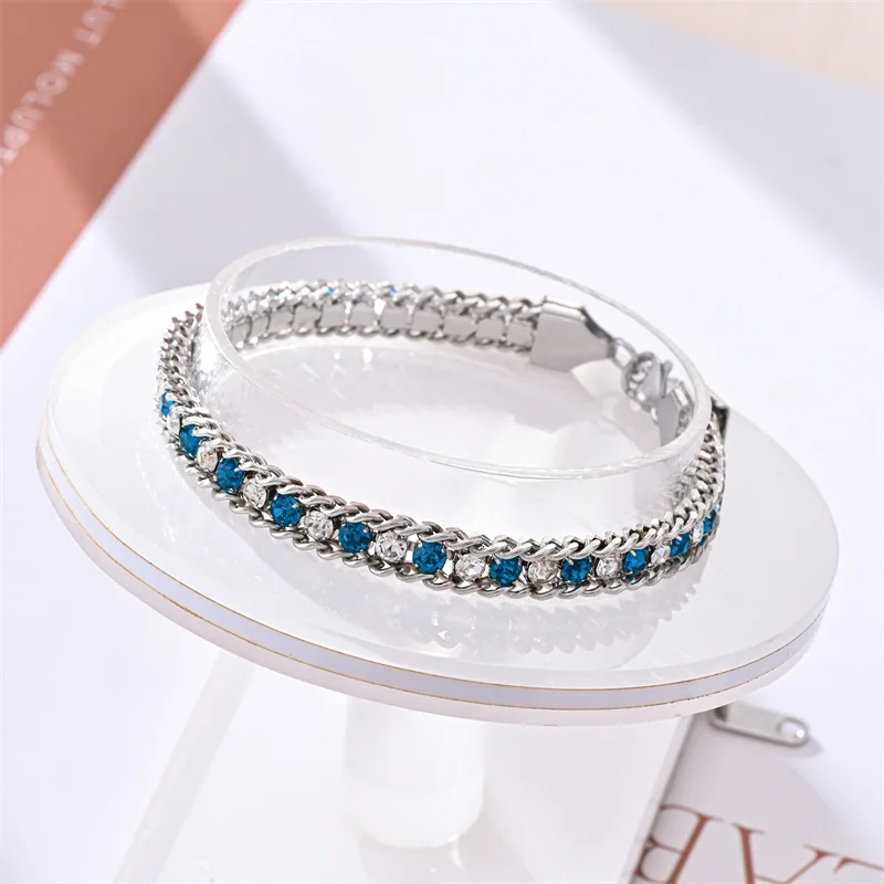 10Pieces Stainless Steel Zircon Claw Chain Bracelet Single Row Color Diamond Fashion Jewelry for Women
10Pieces Stainless Steel Zircon Claw Chain Bracelet Single Row Color Diamond Fashion Jewelry for Women