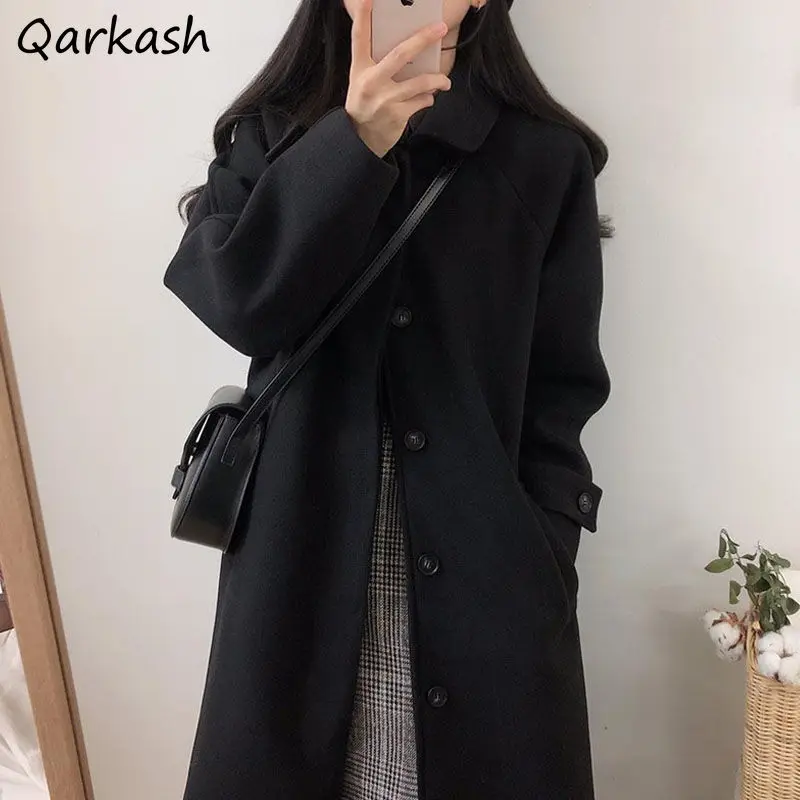 Black Blends Women Korean Style Double Breasted New Autumn Winter High Street Fashion Vintage Elegant Solid Simple Comfortable
Black Blends Women Korean Style Double Breasted New Autumn Winter High Street Fashion Vintage Elegant Solid Simple Comfortable