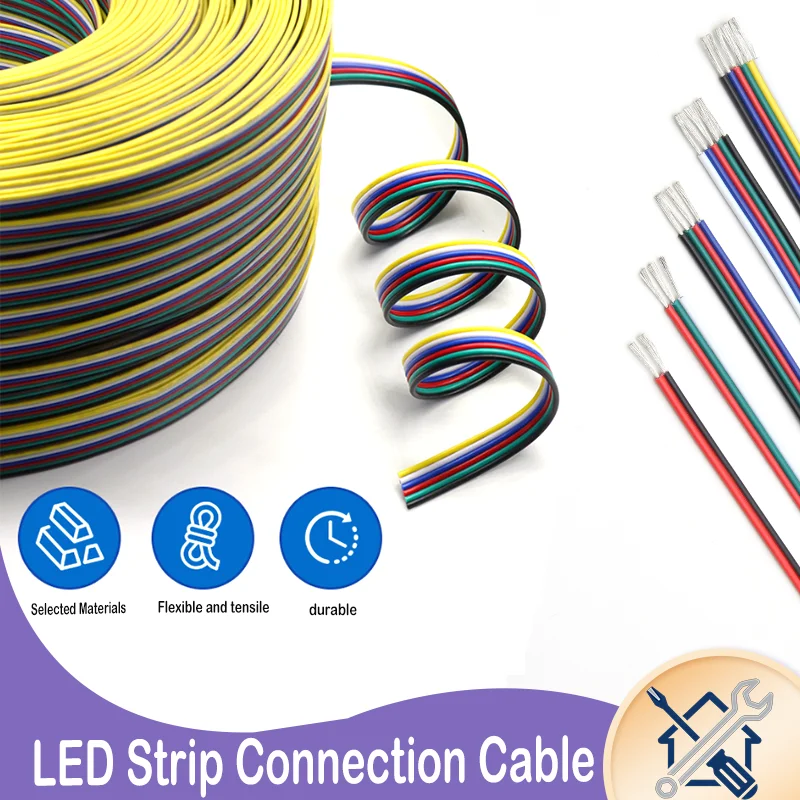 LED Extension Wire Color Coded Cable for 5050 3528 RGB RGBW CCT LED Strip Lights Electronic Connection Wire 22-18AWG 2-6Pin
LED Extension Wire Color Coded Cable for 5050 3528 RGB RGBW CCT LED Strip Lights Electronic Connection Wire 22-18AWG 2-6Pin